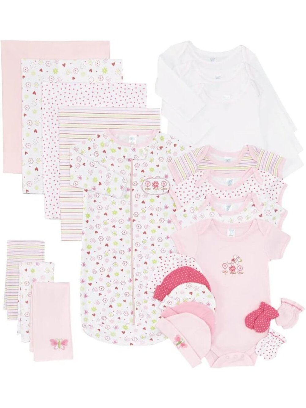 23-Piece Baby Layette Set for Newborns & Infants, 0-6 Months, Pink Girl